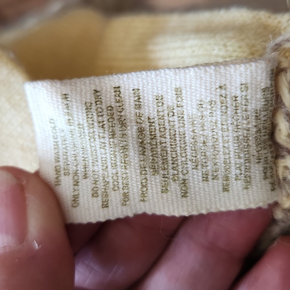 Free People cardigan wool angora blend single button closure Boho  tan brown - Picture 12 of 16